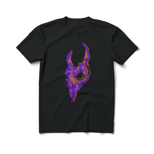Skull - Purple & Orange - Premium Unisex Crewneck T-shirt