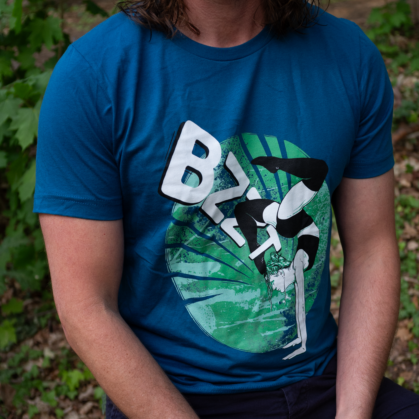 Mental Gymnastics - Aqua - Premium Unisex Crewneck T-shirt
