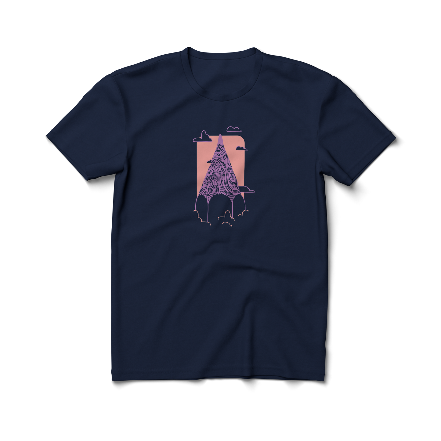 Mt Pencil T-Shirt (lilac) – Soft Cotton Tee with Clouds