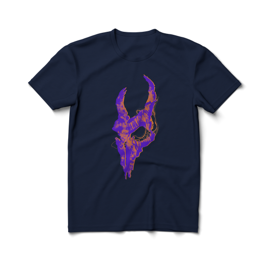 Skull - Purple & Orange - Premium Unisex Crewneck T-shirt