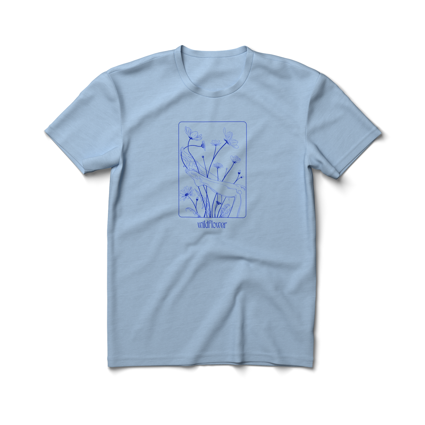 Wildflower (cobalt) - Crewneck T-shirt