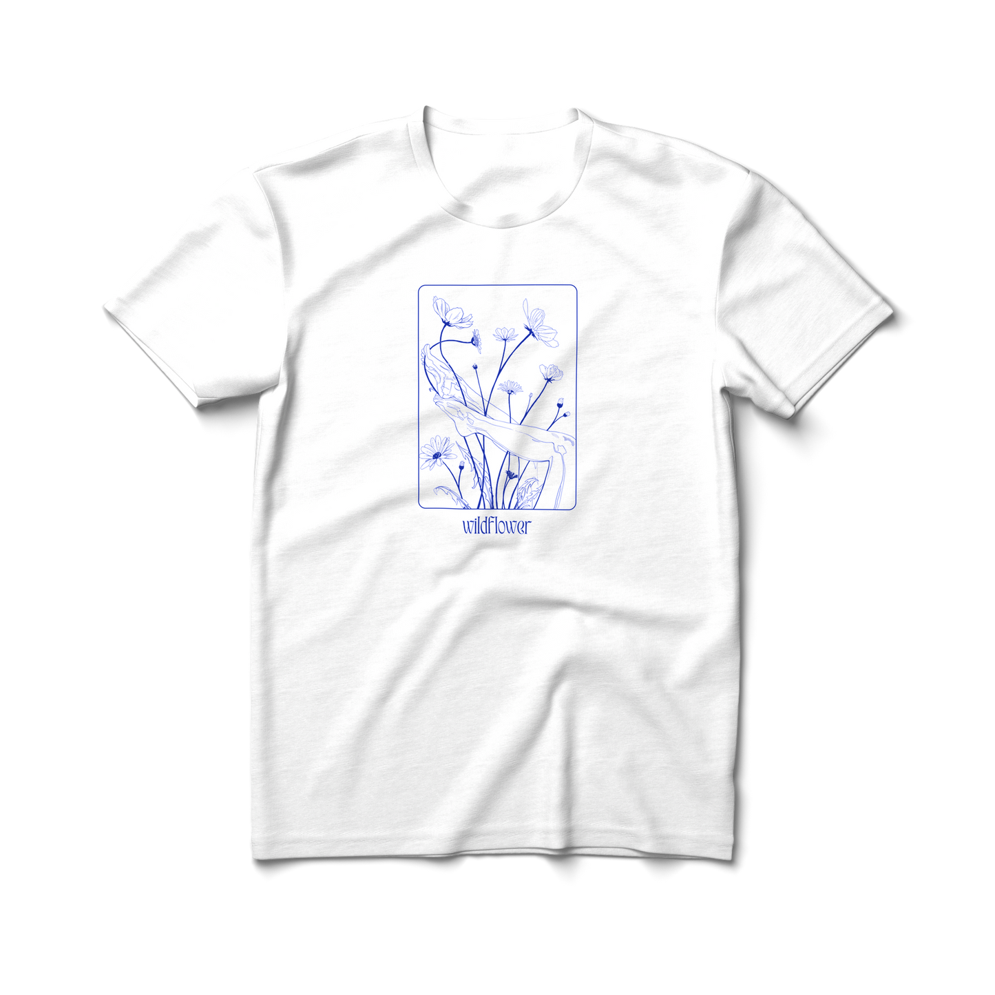 Wildflower (cobalt) - Crewneck T-shirt