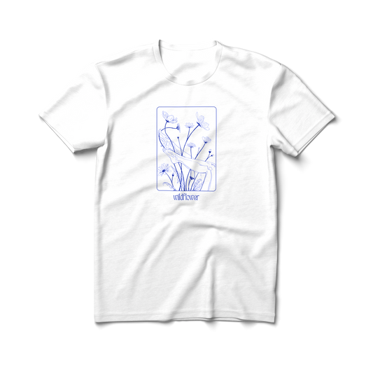 Wildflower (cobalt) - Crewneck T-shirt