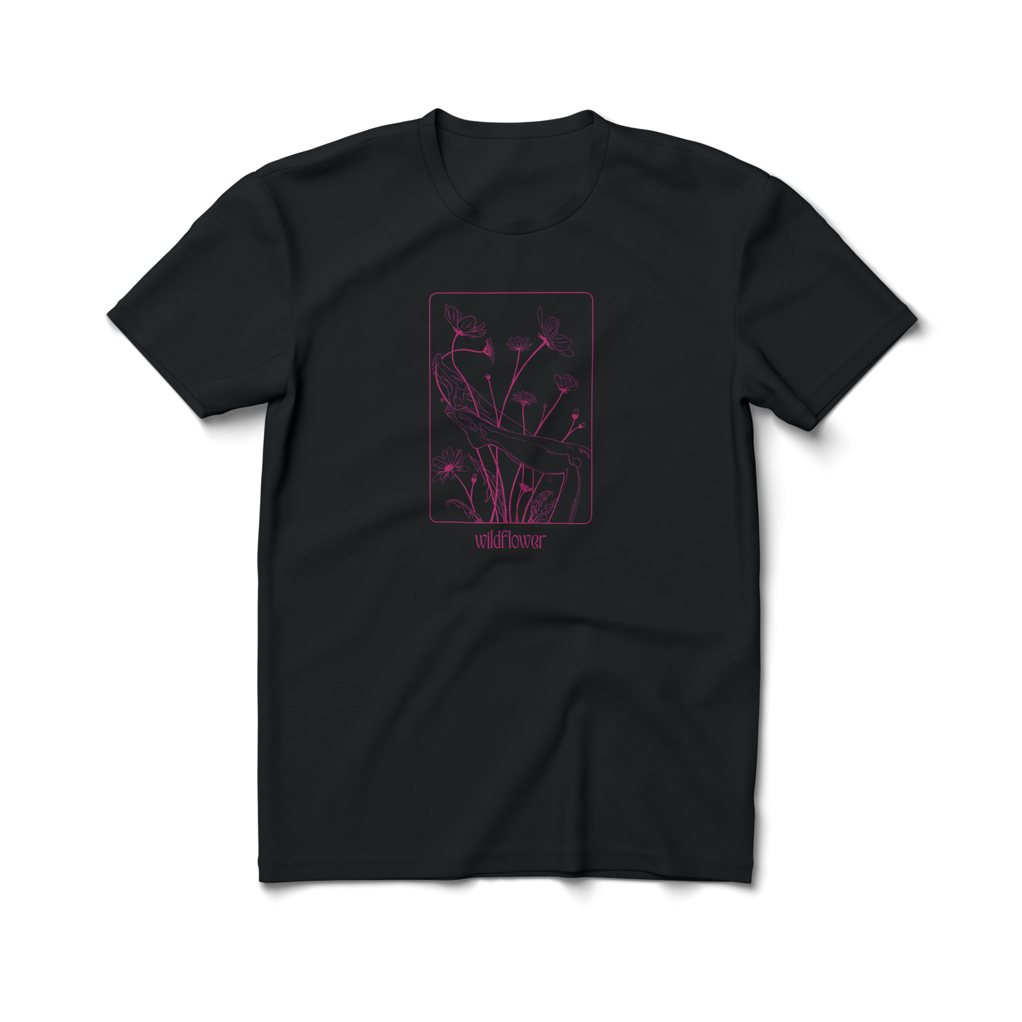 Wildflower (fuchsia) - Crewneck T-shirt