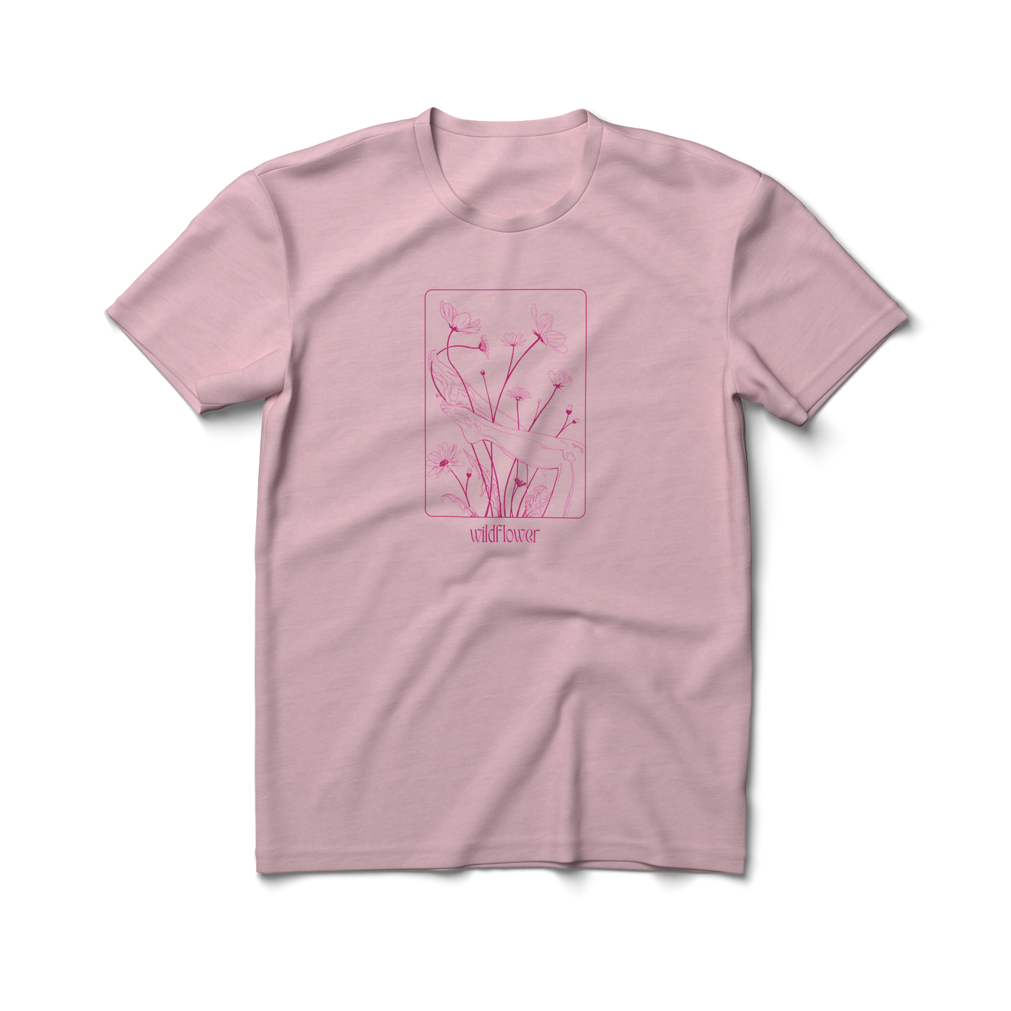 Wildflower (fuchsia) - Crewneck T-shirt