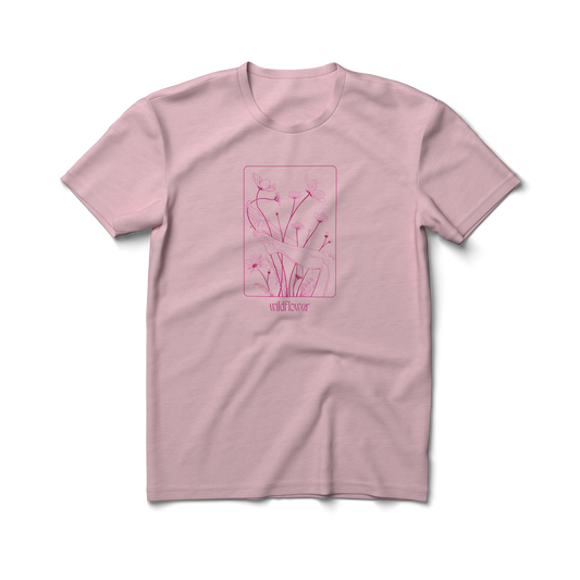 Wildflower (fuchsia) - Crewneck T-shirt