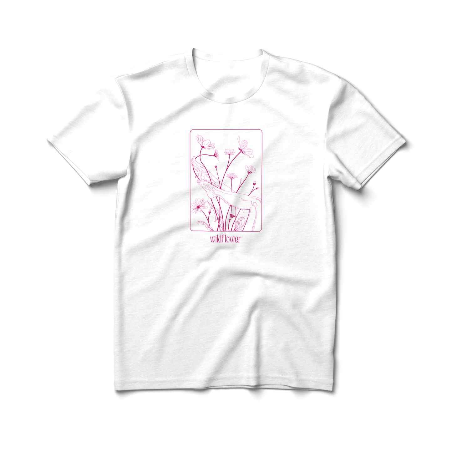 Wildflower (fuchsia) - Crewneck T-shirt